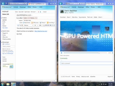 Функция Windows Aero Snap позволяет скомпоновать на экране удобное отображение нескольких сайтов